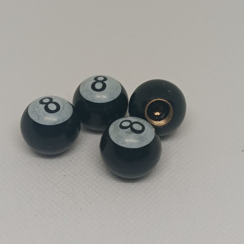 8 BALL TIRE CAPS Universal Air Valve Stem Caps 4 Included per Pack